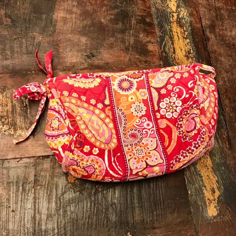 Vera Bradley Pink and Orange Make Up Bag